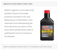 AMSOIL Synthetic Max Duty Diesel Oil Keeps Turbos Clean.