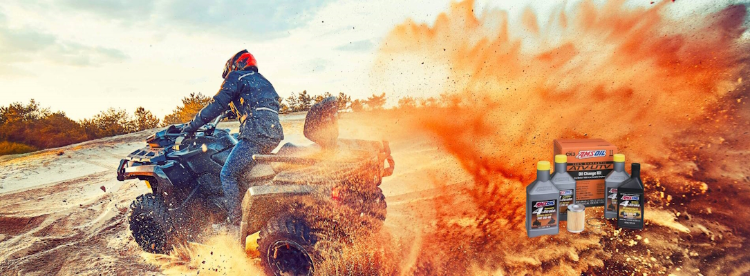 ATV driving in rough terrain